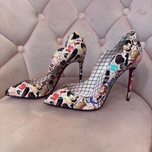 Christian Louboutin Red Bottoms Bored Heel Limited Edition Hot Chick Patent 36